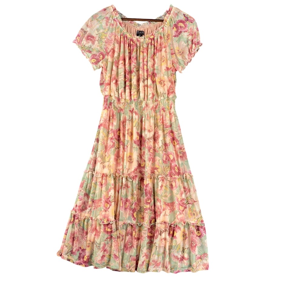 Kate & Lily Womens 12P Dress Cottage Core Floral Feminine‎ Fairycore Smocked